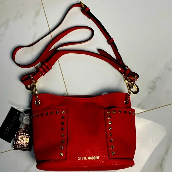 Steve Madden Bags Steve Madden B Tammie Red Bucket Bag Nwt